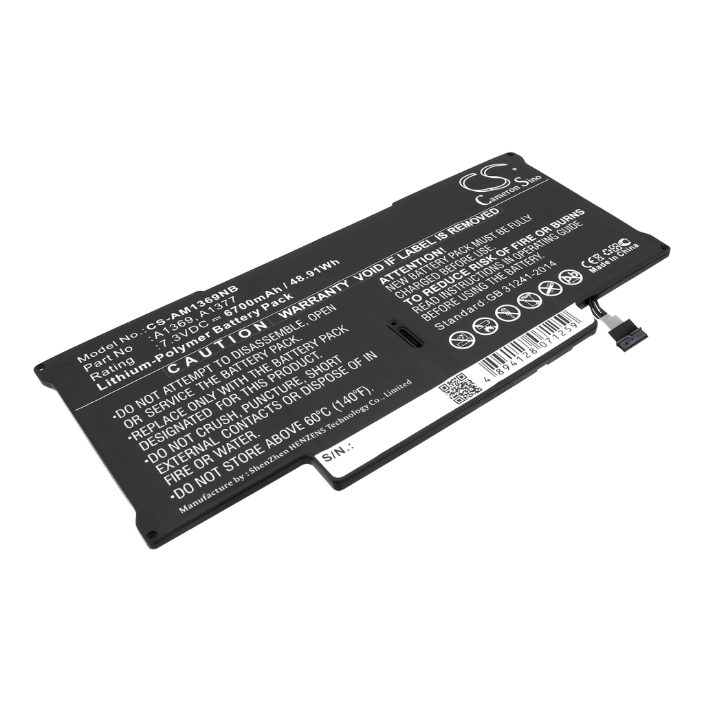 Baterie do notebooků Apple Macbook Air 13.3" A1369 (CS-AM1369NB)