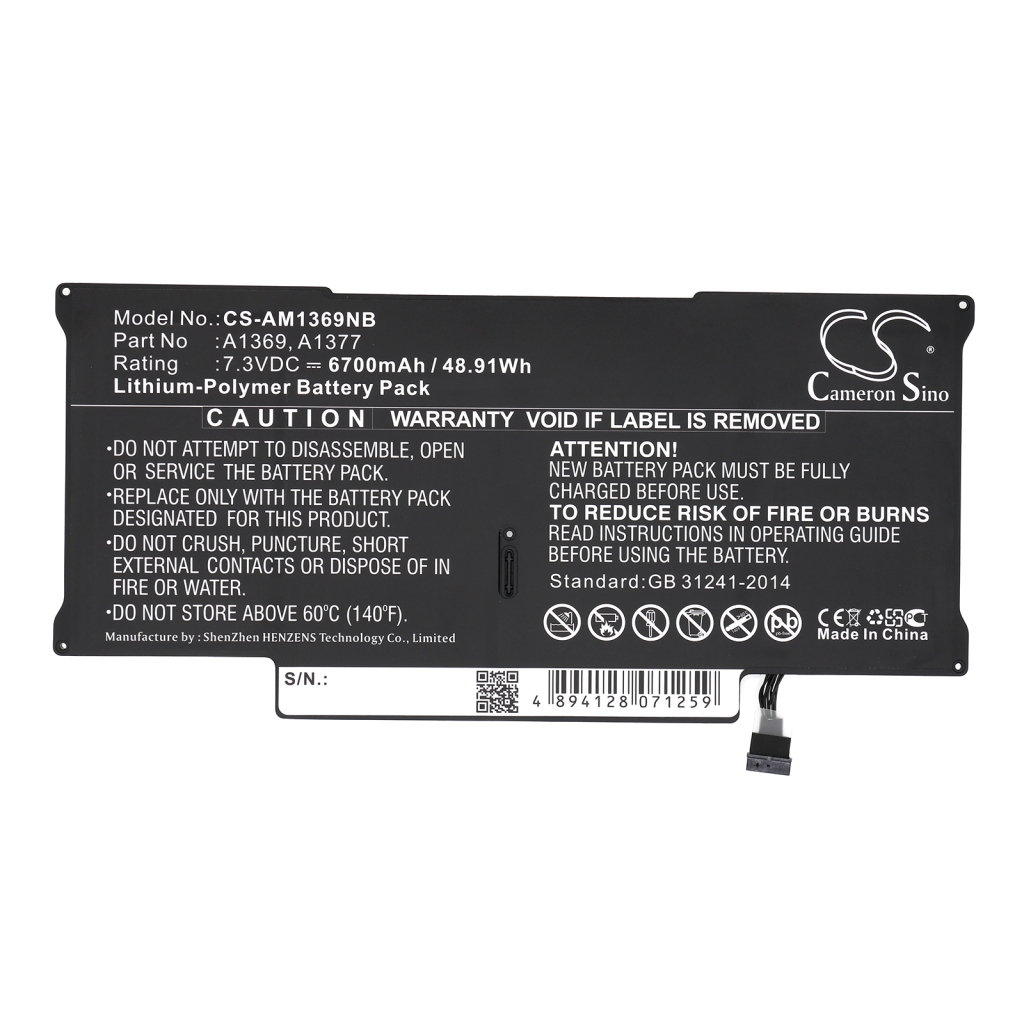 Baterie do notebooků Apple Macbook Air 13.3" A1369 Late 2010 (CS-AM1369NB)