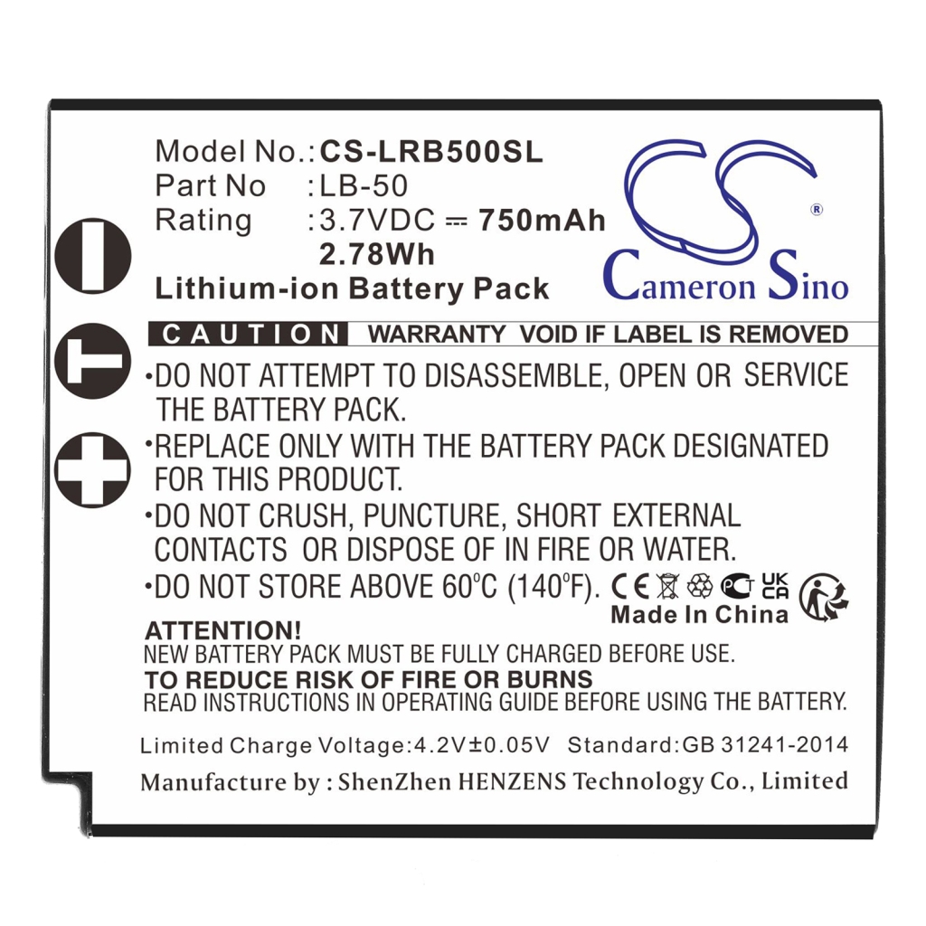 Baterie do zvukových zařízení Lectrosonics CS-LRB500SL