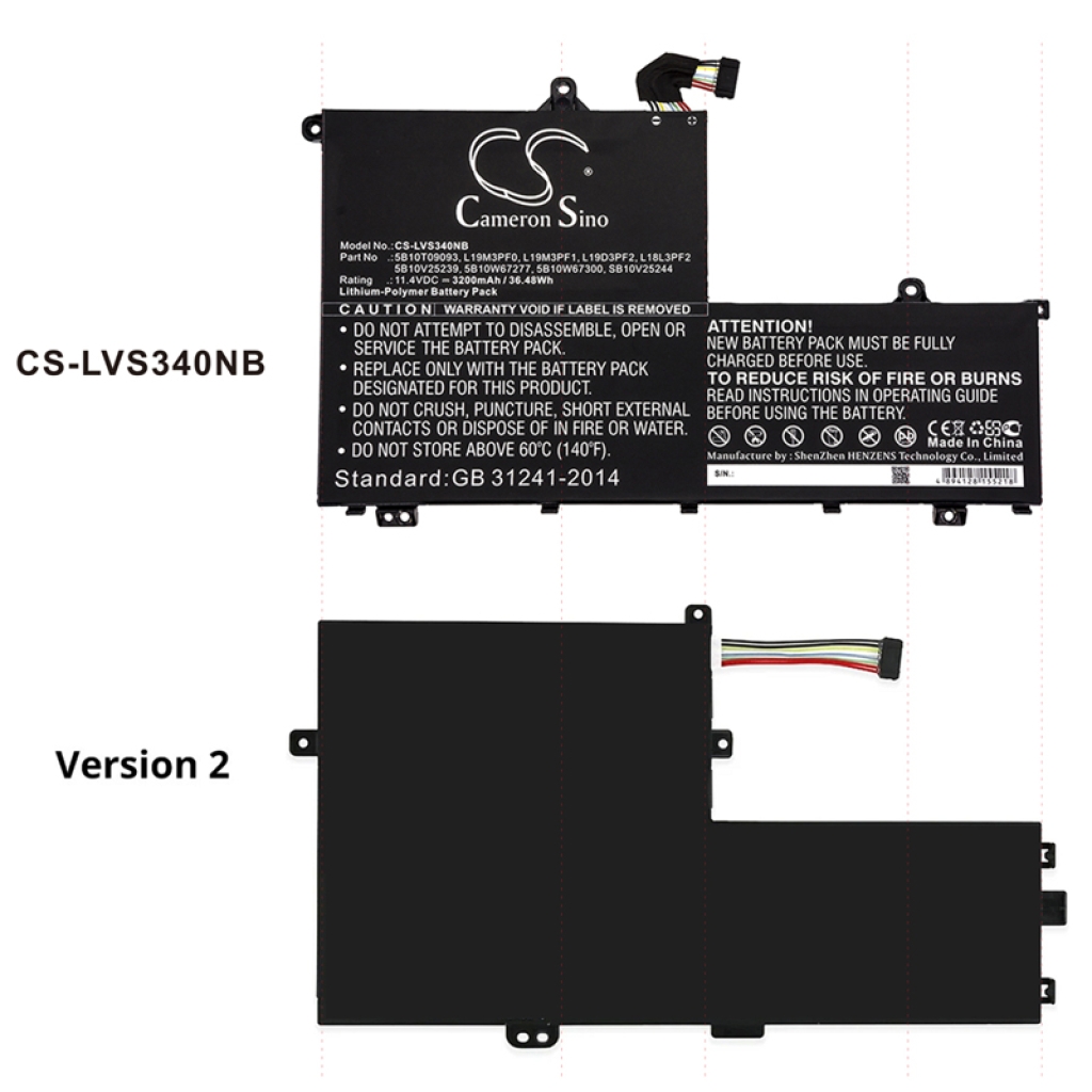 Baterie do notebooků Lenovo CS-LVS340NB