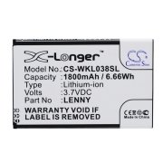 CS-WKL038SL<br />Baterie do   nahrazuje baterii LENNY